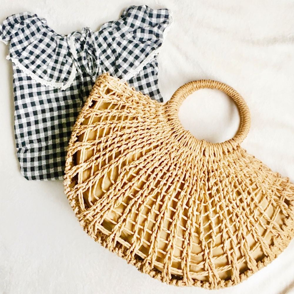 Straw Tote Handbag